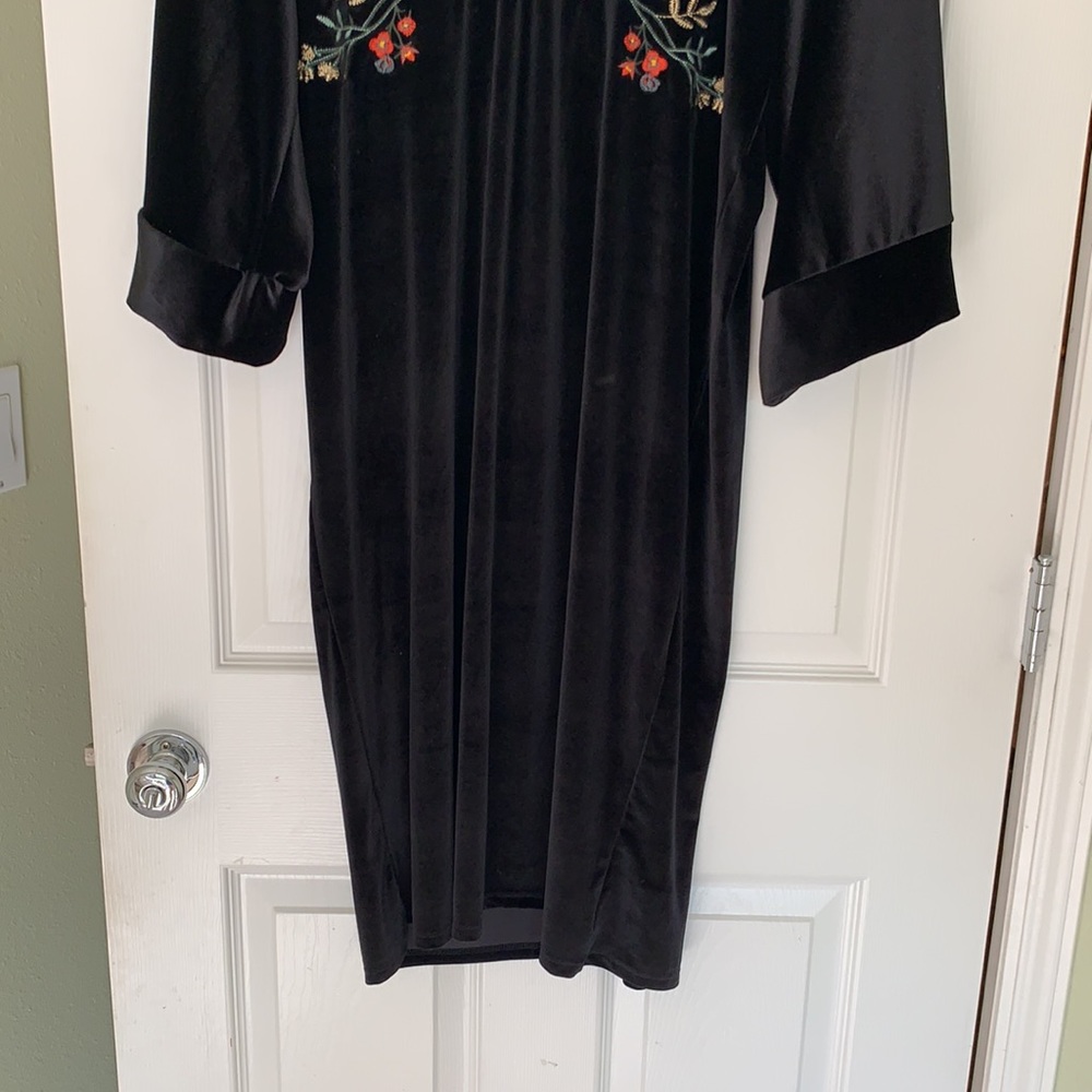 Zara Velvet Midi Dress - Picture 3 of 12